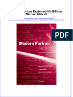 Modern Fortran Explained 8Th Edition Michael Metcalf Download PDF Chapter