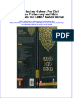 Modern Indian History For Civil Services Preliminary And Main Examinations 1St Edition Sonali Bansal download pdf chapter