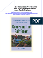 Governing The Rainforest Sustainable Development Politics in The Brazilian Amazon Eve Z Bratman Full Chapter