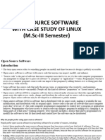 Open Source Software With Case Study of Linux (M.Sc-III Semester)