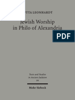 Jewish Worship in Philo of Alexandria