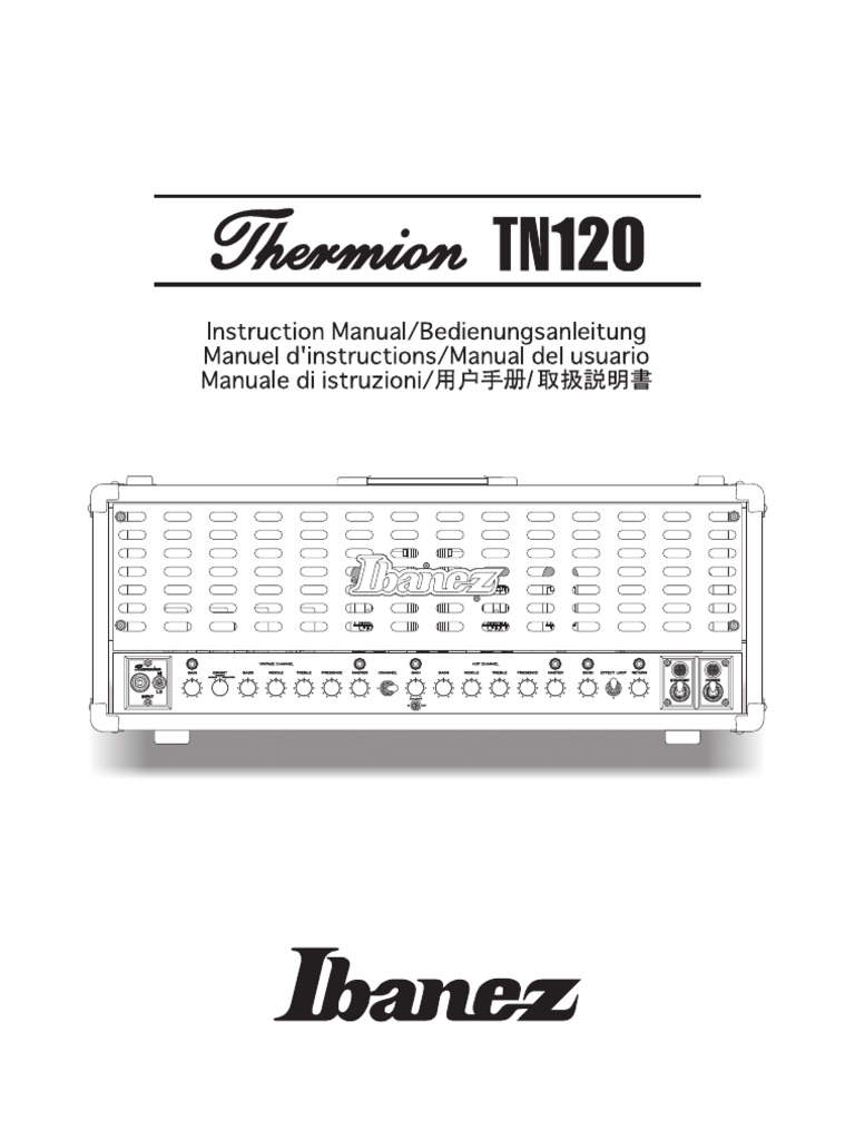 Ibanez Thermion Tube Amplifier TN120 Schematic Audio Engineering