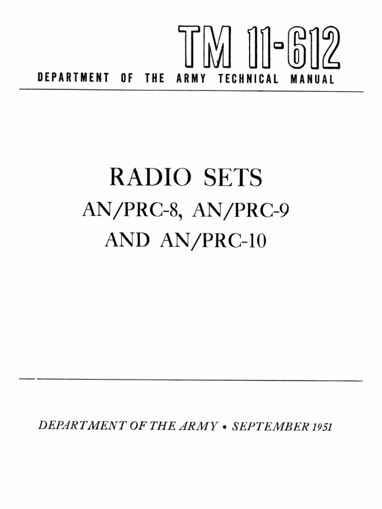 TM 11-612 PRC-10 | PDF