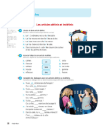 Cahier D'activités - Articles Définis Indéfinis