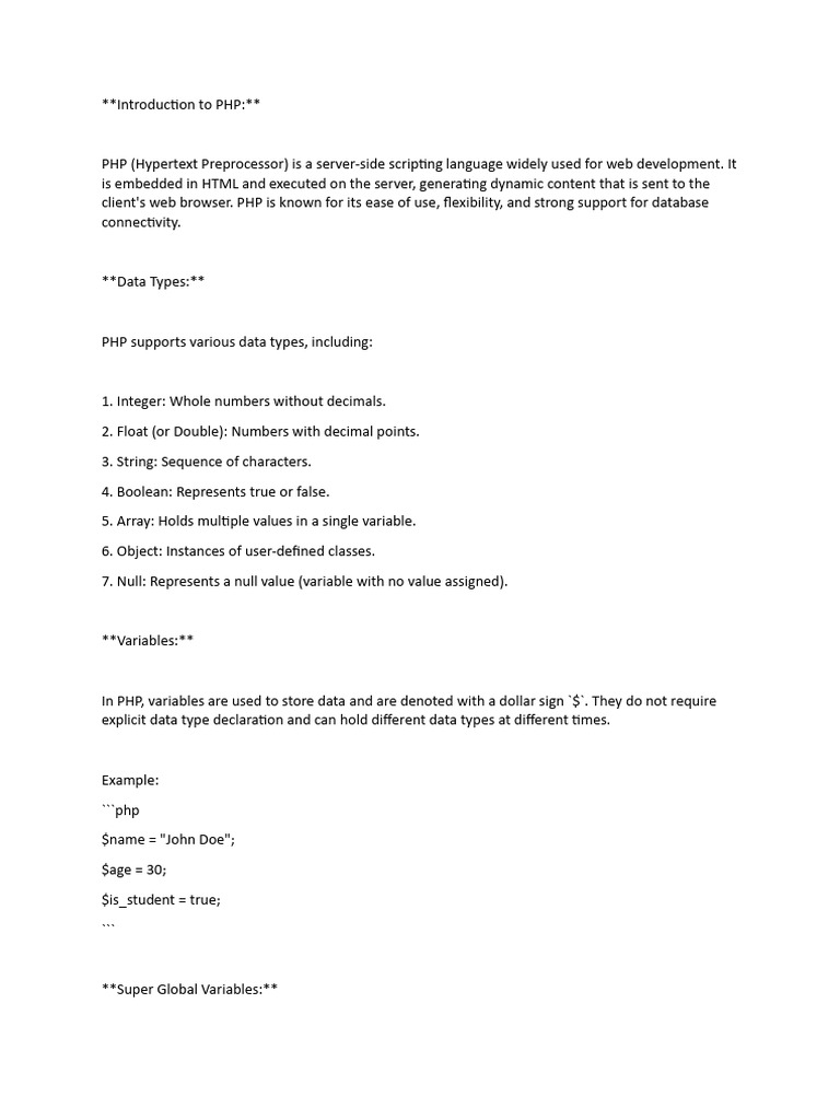 introduction-to-php-pdf-php-variable-computer-science