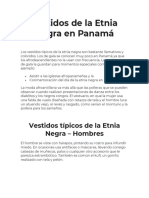 Vestidos de La Etnia Negra en Panamá