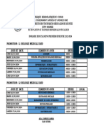 Horaire Des Examens Premier Semestre 2023-2024 Promotion: L1 Biologie Medicale LMD