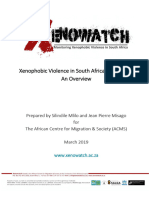 Xenophobic Violence in South Africa 1994 2018 - An Overview
