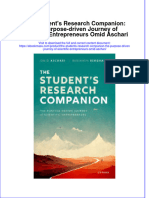 The Students Research Companion The Purpose Driven Journey of Scientific Entrepreneurs Omid Aschari Ebook Full Chapter