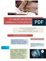 Aula 02 - A Função Da Sociologia Jurídica e A Eficácia Do Direito