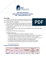 Arab Open University B326: Advanced Financial Accounting TMA - Spring 2023-2024. V