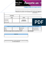 Cuestionario DIAGNOSTICO RETO 30 DIAS