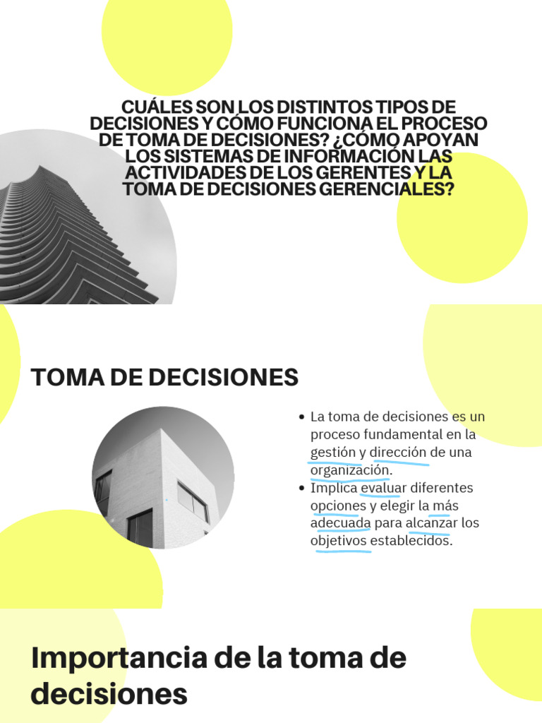 Tipos y Procesos de Decisión Gerencial | PDF | Toma de decisiones | Big ...