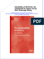 The Sustainability of Oil Ports An Holistic Framework For China 1St Ed Edition Xuemuge Wang Ebook Full Chapter