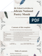 Middle School Activities To Celebrate National Poetry Month by Slidesgo