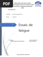Cours sur la Fatigue des Matériaux | PDF | Fatigue (matériau) | Flexion ...
