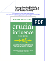 Crucial Influence Leadership Skills To Create Lasting Behavior Change 3Rd Edition Joseph Grenny 2 full chapter