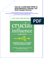 Crucial Influence Leadership Skills To Create Lasting Behavior Change 3Rd Edition Joseph Grenny 2 Full Chapter