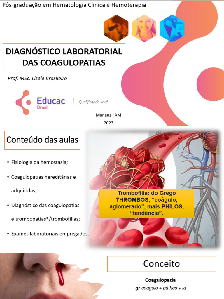 Diagnóstico de Coagulopatias e Hemostasia | PDF | Hemostasia | Endotélio