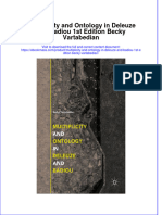 Multiplicity and Ontology in Deleuze and Badiou 1St Edition Becky Vartabedian Download PDF Chapter