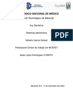 Tarea - Polarización Divisor de Voltaje Con MOSFET