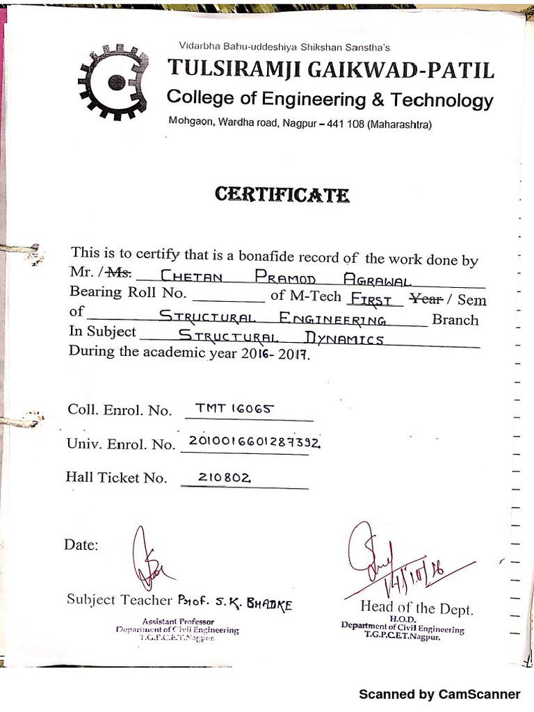 Structural Dynamics Practical Manual 1s 20170823211455 Pdf