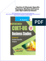 Cuet Ug Section Ii Domain Specific Subject Business Studies Entrance Test Guide RPH Editorial Board Full Chapter