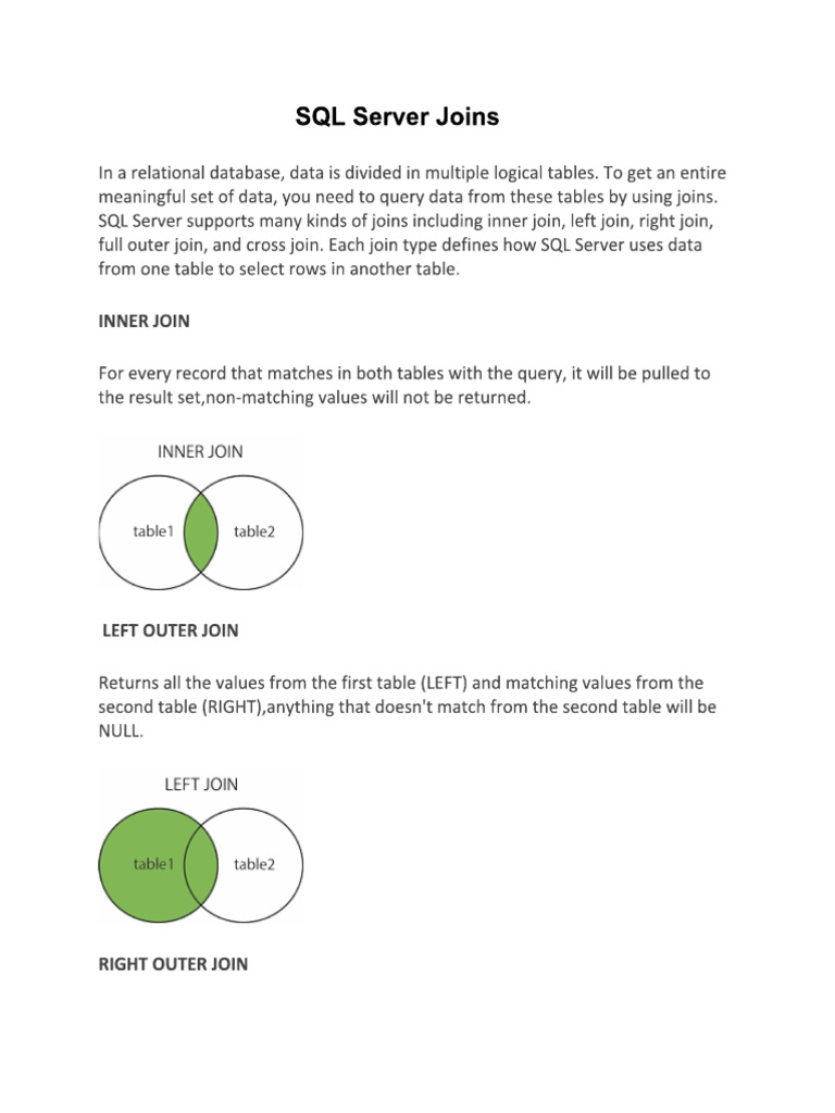 10.SQL Server Joins | PDF