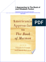 Americanist Approaches To The Book Of Mormon Elizabeth Fenton full chapter