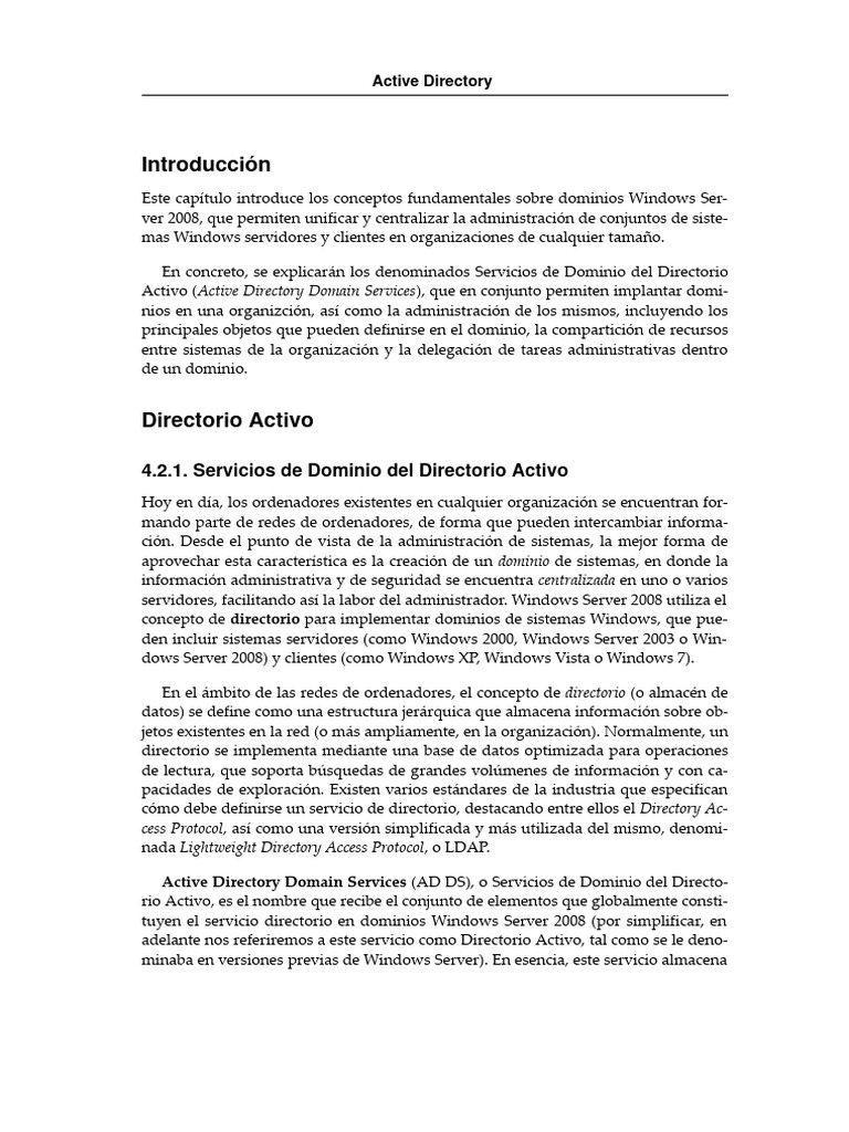 3 - Active Directory | PDF | Directorio Activo | sistema de nombres de ...