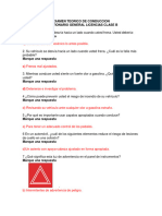 EXAMEN TEORICO DE CONDUCCION CON RESPUESTAS