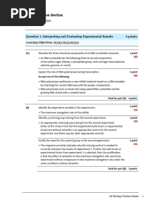 Ap Biology 2020 Practice Exam 1 FRQ Scoring Guidelines