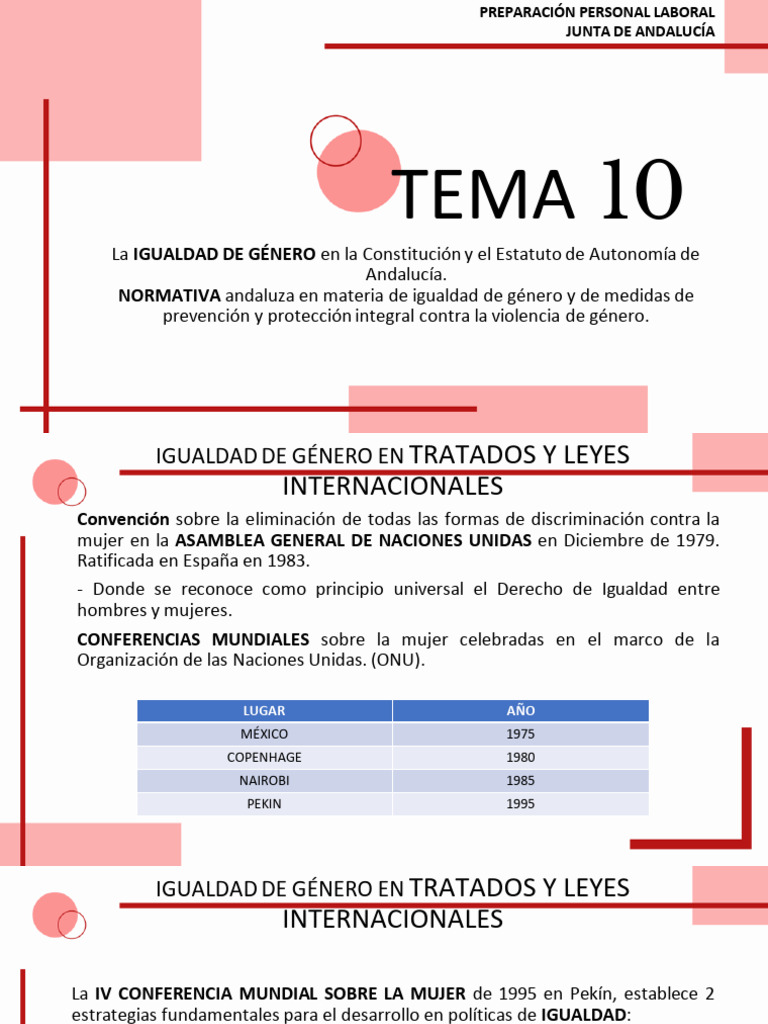 Igualdad de Género en Andalucía y Normativa | PDF | Estudios de género ...