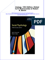 Social Psychology 15Th Edition Global Edition Nyla R Branscombe Robert A Baron full download chapter