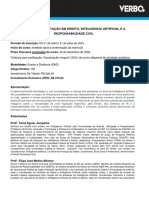 CURSO DE CAPACITAÇÃO EM Direito, inteligencia artificial e a responsabilidade civil