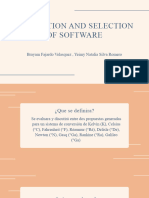 Evaluation and Selection of Software