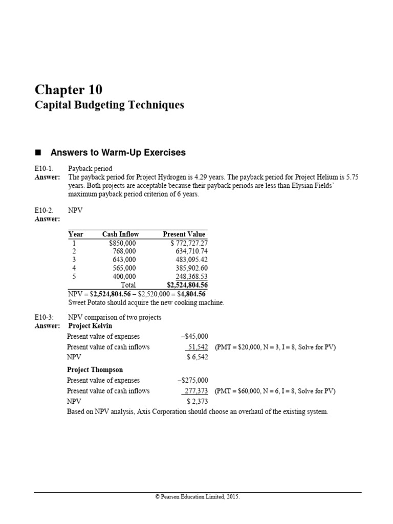 Capital Budgeting Techniques Explained | PDF | Internal Rate Of Return ...
