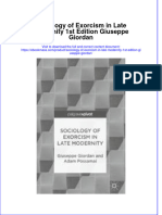 Sociology of Exorcism in Late Modernity 1St Edition Giuseppe Giordan Full Download Chapter