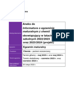 Aneks Do Informatora o Egzaminie Maturalnym Z Chem