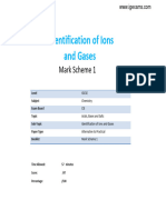 13.1 Identification of Ions and Gases MS CIE IGCSE Chemistry Practical L