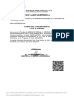 Constancia de Matrícula: Katerin Brellit Roldan Mendoza Código #2016230633