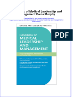 Handbook of Medical Leadership and Management Paula Murphy Full Chapter