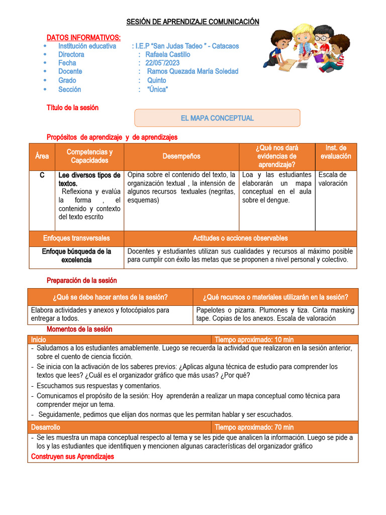 SESIÓN DE APRENDIZAJE COMUNICACIÓN 22 Mayo Terminada | PDF | Dibujo ...