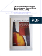 Solutions Manual To Introduction To Robotics Mechanics and Control Third Edition John J Craig Full Download Chapter