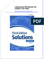 Solutions Advanced Workbook 3Rd Edition Tim Falla Full Download Chapter