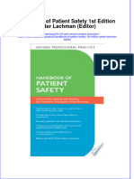 Handbook of Patient Safety 1St Edition Peter Lachman Editor Full Chapter