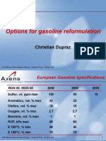 Options For Gasoline Reformulation