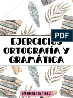 Cuaderno EJERCICIOS ORTOGRAFÍA y Gramática