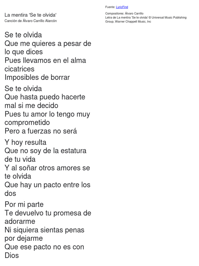 4A-LETRAS CANCIONES Rolando | PDF | Amor