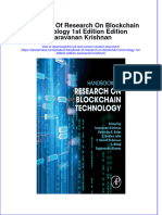 Handbook of Research On Blockchain Technology 1St Edition Edition Saravanan Krishnan Full Chapter